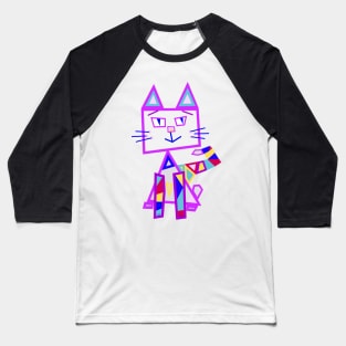 Geocat. Plain shapes cat. Baseball T-Shirt